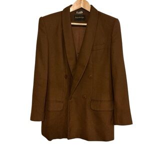 Wool‎ brown jacket size 8 vintage